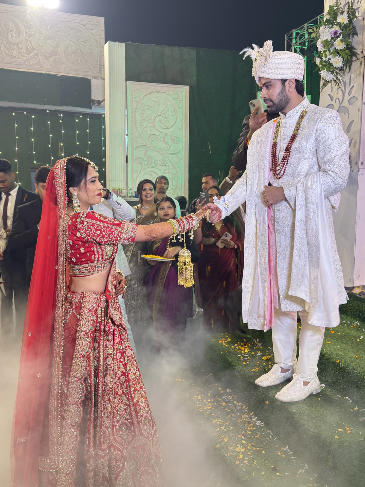Parul and her partner during their wedding ceremony