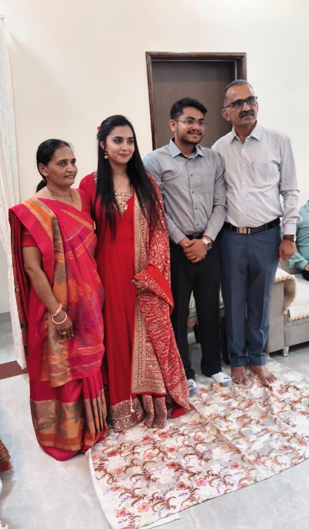 Ritika celebrating with her partner and family
