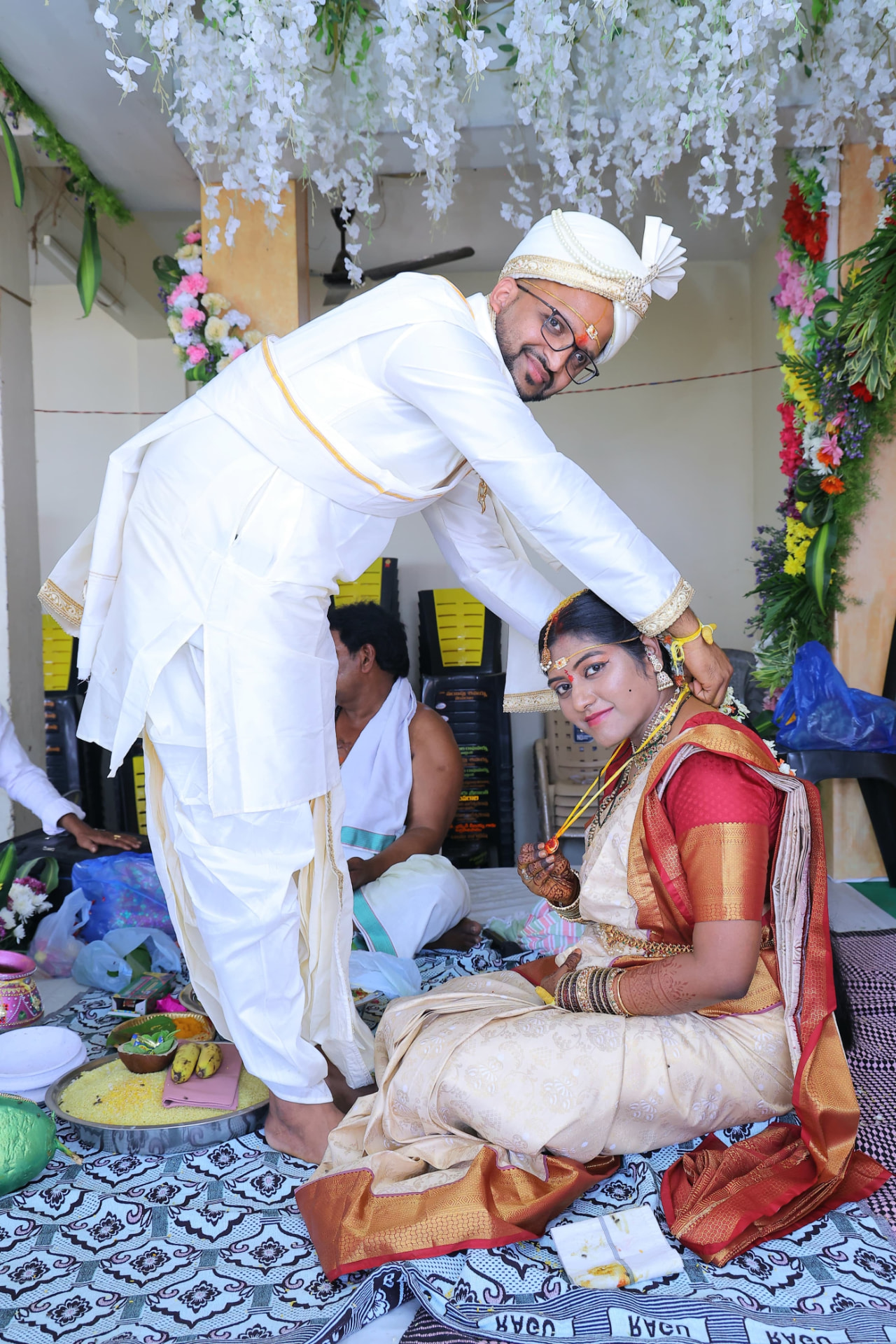 Priyanka and her partner during their wedding ceremony