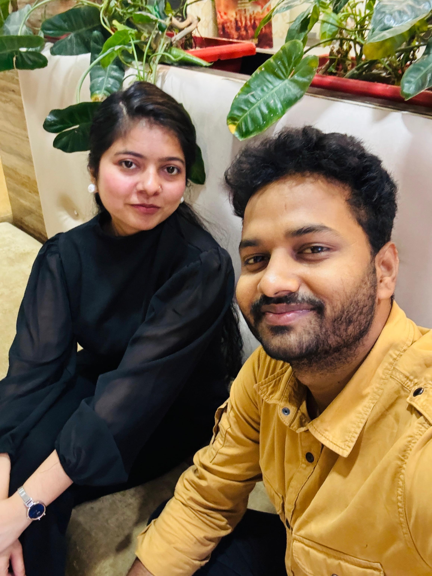 Aayushi with her partner