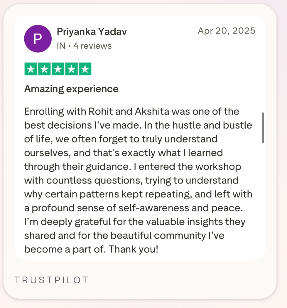 Trustpilot review from Priyanka Yadav — Amazing experience